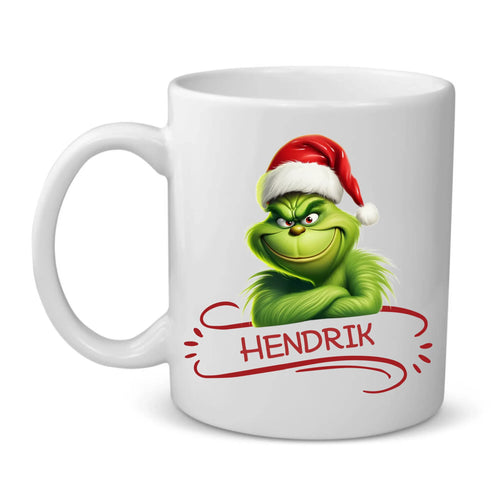 Gepersonaliseerde keramische mok Kerst Mopperkont voor vrienden met haarscherpe sublimatie-print – Motiv 2