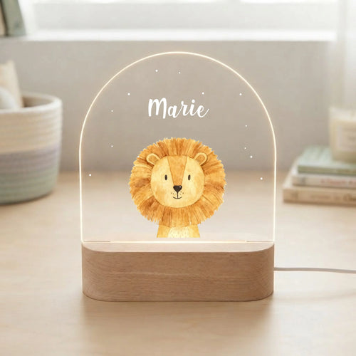 Gepersonaliseerd LED-nachtlampje voor kinderen met schattige dieren en naam Mijn Beschermers – Motiv 2