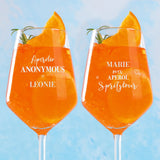 Gepersonaliseerd aperolglas met heldere print en zomerse design, 450 ml inhoud – Motiv 3