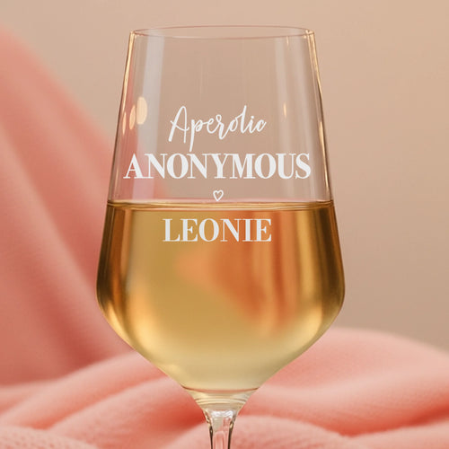 Gepersonaliseerd aperolglas met levendige print, 450 ml inhoud, ideaal voor zomerse drankjes