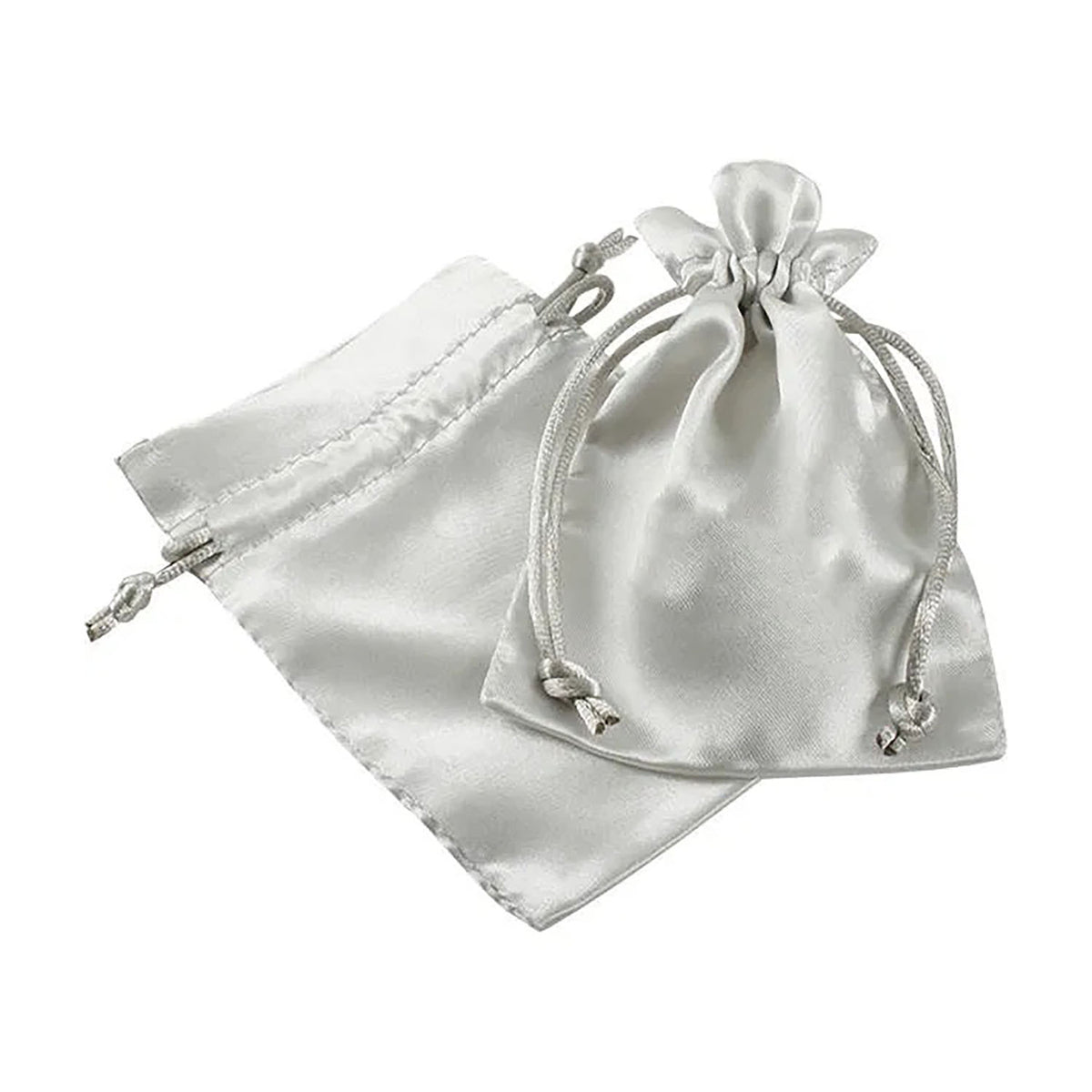 Satijnen geschenktas zilver