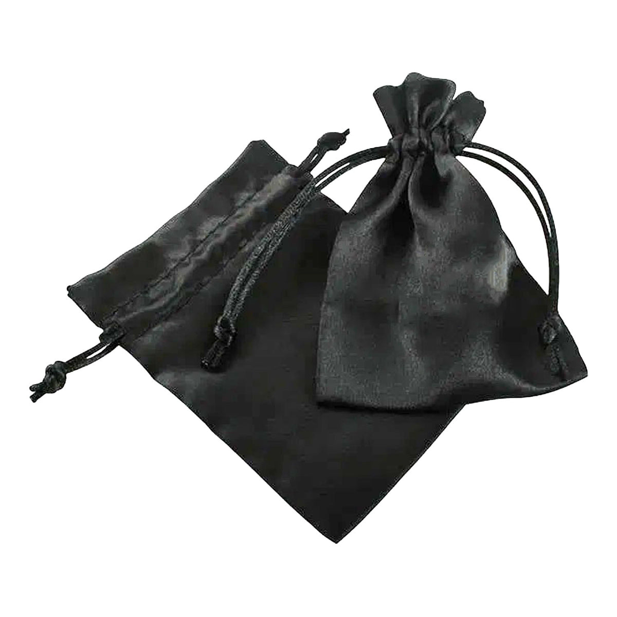Satijnen geschenktas zwart